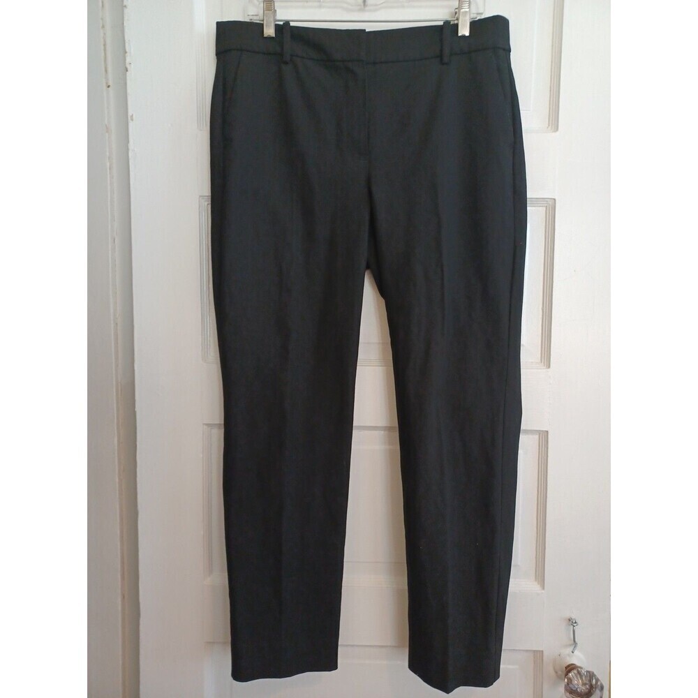 J. Crew Ruby black crop pant women 12 slim fit stretch minimalist classic office